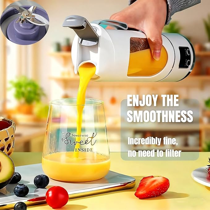 Digital Multimode Juicer Blender - Smart Led Display, Portable Usb Personal Electric Blender, Juicer Shakes And Smoothies Blender For Smoothies Liquid Diet, Shakes, Leak Proof Design (1PC-B)