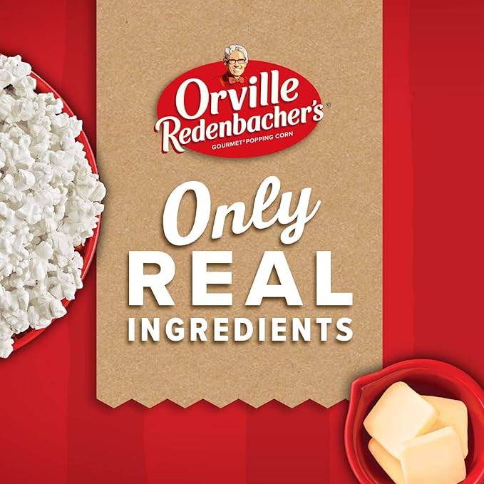 Orville Redenbacher’s Microwave Popcorn, White Popcorn, 3g Fiber Per Serving, 3.28 oz., 3-Count (12 Boxes)