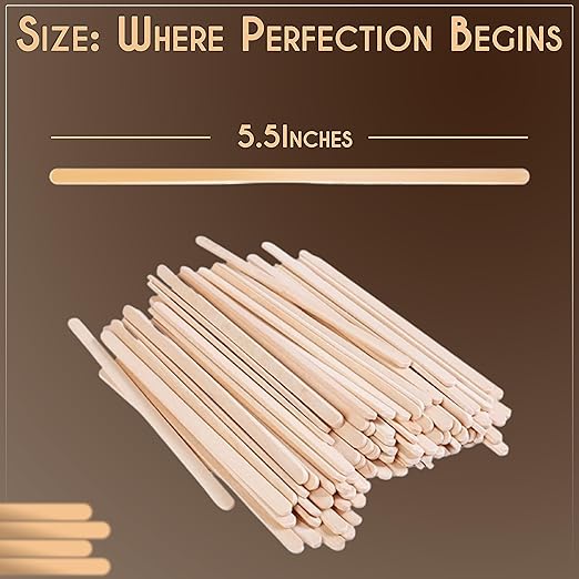 Perfect Stix Premium Wooden Coffee Stirrer Sticks, Thick Birch Wood 1000 Count, 5.5" Inches. Eco-Friendly Wooden Stirrers (5.5Inches / 1000PC) (Pack of 10)
