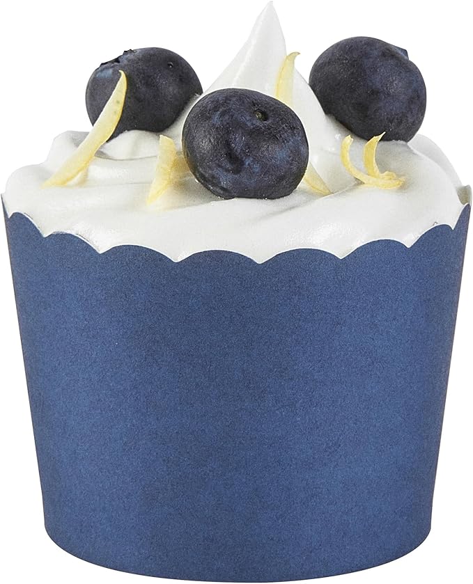 Restaurantware Baking Cups 200 Pack of 3.38 oz Paper Cupcake Liners Greaseproof Scalloped Oven-Safe Elegant Dessert Muffin Cups Disposable for Parties