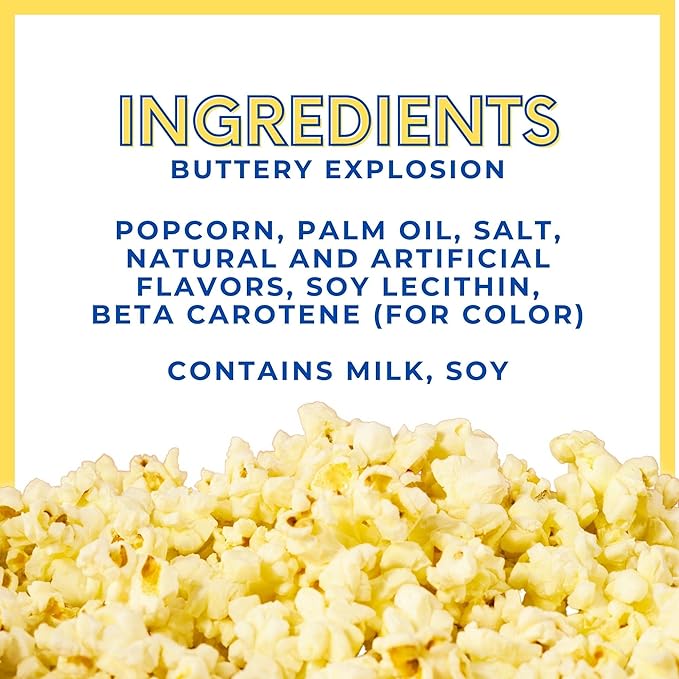 Cousin Willie's Microwave Popcorn Bags, Butter Lovers Value Pack (1 box, 20 Bags), Gourmet Popcorn Boxes for Party, Whole Grain Popcorn, Gluten Free, Low Calorie Healthy Snack, Made in USA, non-GMO