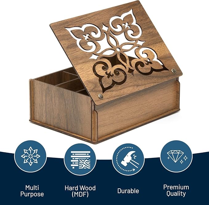 Twinings Tea Bag Sampler Variety with Walnut Wooden Organizer (60 Count) 40 Different Flavours, Gift for Tea Lovers: Women, Men, Mom, Dad, Family, Friends, Couples