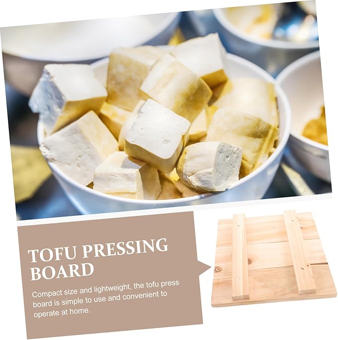 SOLUSTRE Wooden Tofu Press Mold Adjustable Frame Washable Tofu Maker 100% Natural Cedar Wood for Homemade and Cheese Making