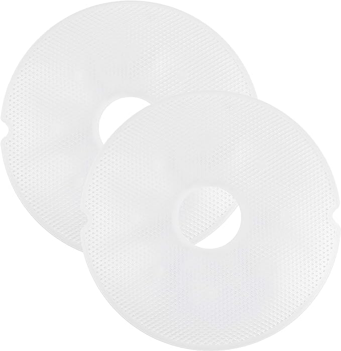 Electric Food Dehydrator Machine, Multi-Tier Kitchen Food Appliances, High-Heat Circulations- NutriChef PKFD12 & Nesco LM-2-6 13.5" Snackmaster Clean-A-Screen Food Dehydrators, 2 Count, White