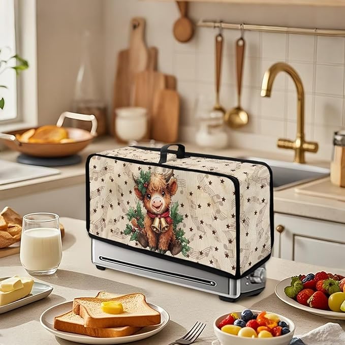 Toaster Cover 2 Slice Sunflower Cat Toaster Cover with Top Handle Small Appliance Covers, Heat-Resistant Anti-sputtering Kitchen Appliance Covers