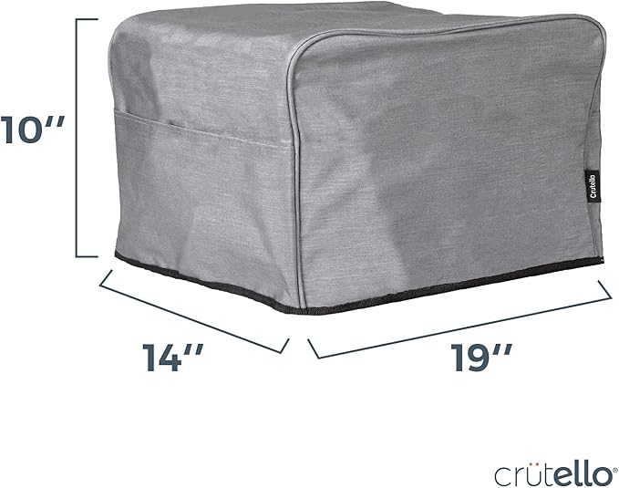 Crutello 6 Slice Toaster Oven Cover - Storage Pockets, Heavy-Duty Dust Covers