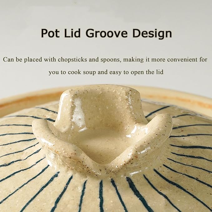 Heat Resistant Ceramic Casserole, Round Earthen Pot Cookware with Lid for Dinner and Party, Uniform Heating Stockpot for Stew, Soup, Steam, Bake(1800ml/1.9quart, White)