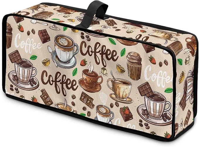 Coffee Toaster Cover 2 Slice Beige Cover for 2 Slice Slim Toaster, Easy to Fold and Carry Water-Resistant Dust Covers for Kitchen Appliances, Machine Washable
