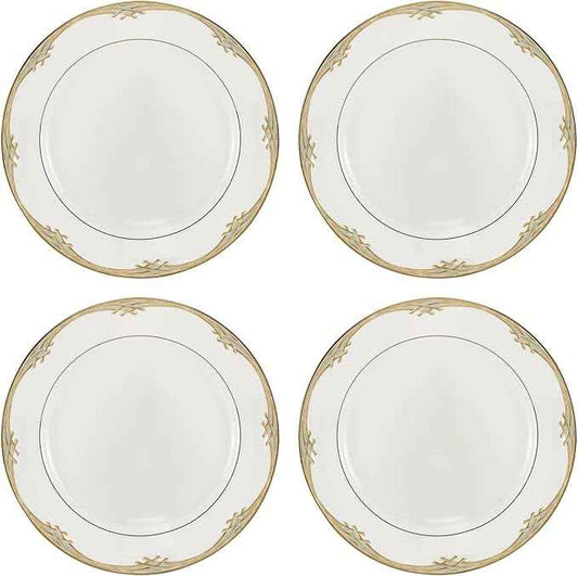 Lenox 897297 British Colonial Bamboo Dinner Plates, Set of 4, Service For 4, 11.125-Inch Diameter