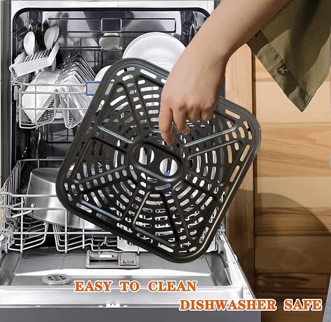6.8QT Air Fryer Rack for COSORI Pro III Dual Blaze Air Fryers, Upgraded Air Fryer Tray Grill Crisper Plate Pan Insert Grate Grid Shelf for 6.8QT COSORI Air Fryer, Nonstick, Dishwasher Safe