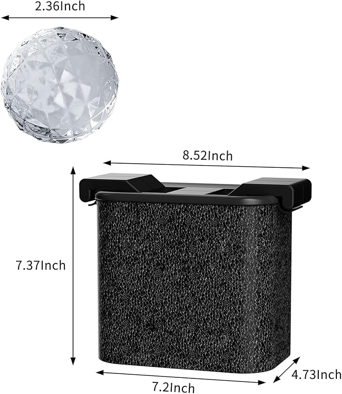 Bangp Clear Ice Ball Maker Mold,Crystal-clear Ice Cube Maker,2 Distinctive 2.4" Clear Sphere Ice Cubes for Cocktails and Drinks,Fun Shapes Ice Ball Mold,Whiskey Gifts for Men