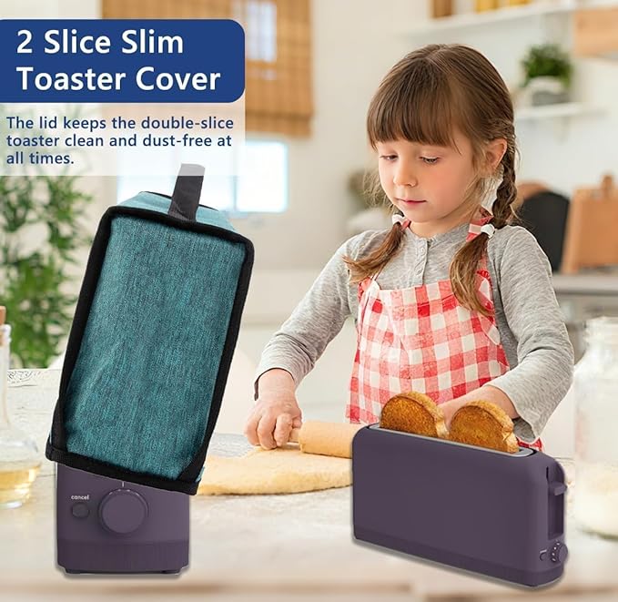 Cover for Bella 2 Slice Slim Toaster,Heat-Resistant Dustproof Waterproof Kitchen Heavy Protection Appliances Case Covers with Handle,for Bella 2 Slice Slim Toaster,Women/Mother's Day Gift (Green)