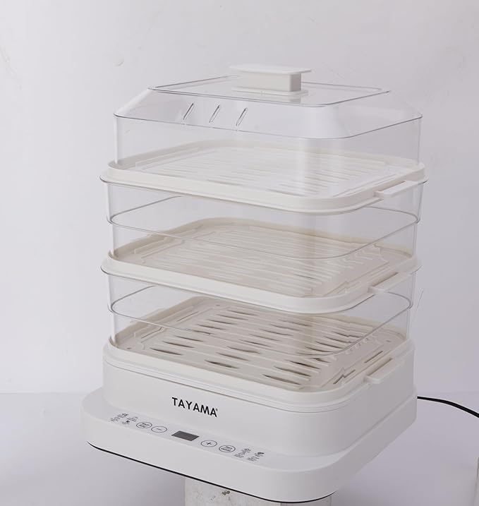 Tayama 3-Tier Electric Food Steamer 24-Liters/Qts.