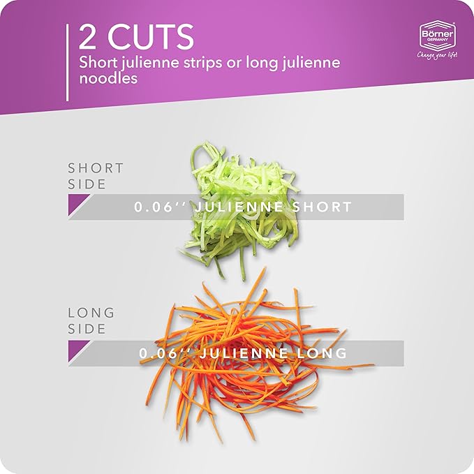 BORNER Roko PowerLine | Vegetable Grater Börner - Quality Made in Germany, Color:Violett