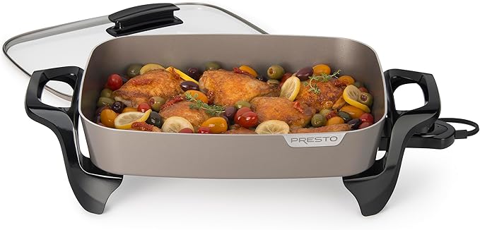 Presto 06856 16-Inch Ceramic Electric Skillet, Grey