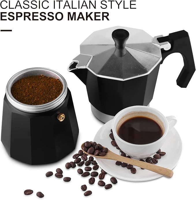 wedrink 9 Cup Stovetop Espresso Maker Aluminium Moka Pot Percolator(450ml)