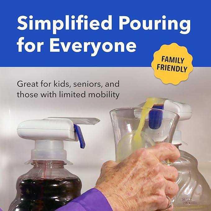 Magic Tap Automatic Drink Dispenser for Fridge, Peach (1 Pack), No Spill Milk Dispenser for Fridge, Automatic Milk Dispenser Pump for Gallon Jugs, Water & Juice, Fits Most Bottles, Batteries Required