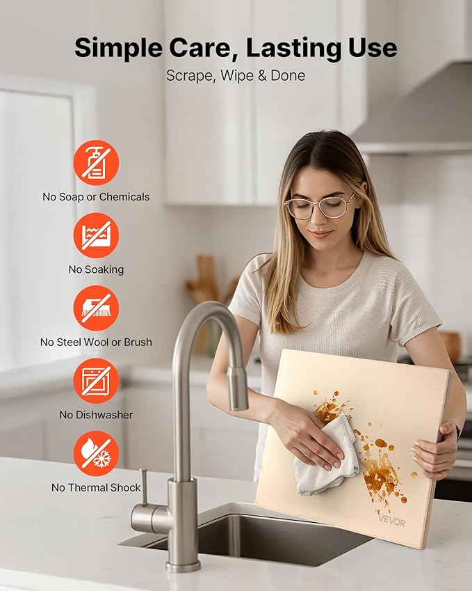 VEVOR Pizza Stone, 15 x 12 x 0.6 in Rectangular Cordierite Pizza Stone, Extra Large Baking Stone with Scraper, 1450℉ Heat-Resistant Bread Stone, for Kitchen Oven, Baking Bread & Pizzas, BBQ Grill