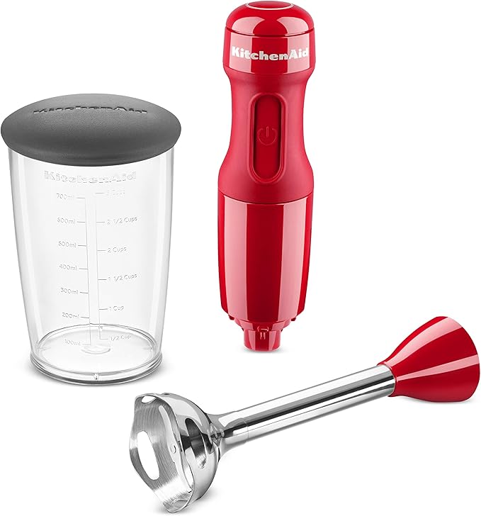 KitchenAid KHB1231QHSD 100 Year Limited Edition Queen of Hearts Corded Hand Blender, 3 Speed, Passion Red