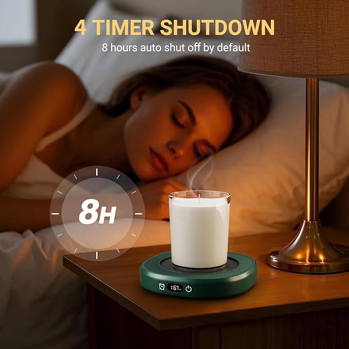 Coffee Mug Warmer & You are Awesome Mug Set, Electric Cup Warmer with Auto Shut Off, 4 Temperature Setting Smart Beverage Warmer, 8-Hours Auto Shut Off