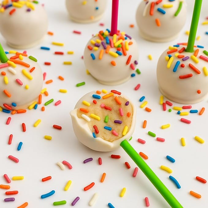 Little GF Chefs DIY Cake Pop Baking Kit for Kids | Gluten Free Confetti Cake Pops Baking Supplies Gift Set with Vanilla & Frosting Mix Ingredients Step-by-Step Instructions Dessert Kids Birthday Party