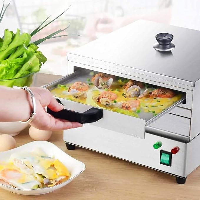 Rice Noodle Roll Steamer Rice Noodle Rolls Machine for Cooking Food Is Heated Evenly 2 Layer Rice Noodle Roll Steamer Machine for Cooking Dim Sum Buns Dumplings