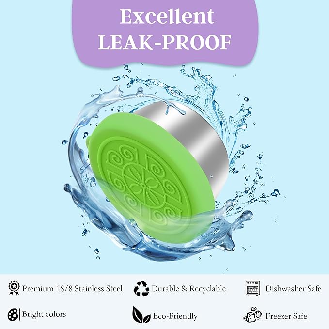 6x1.6 Oz Salad Dressing Containers With Lids, Small Leakproof Reusable Stainless Steel Salad Dressing Container To Go For Lunch Boxes,Sauce containers, Picnics,Travel Meal Prep And Kitchen Storage.