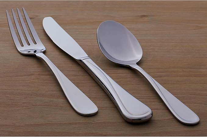 Oneida Silverware Set For 4, Flight Everyday Dinner Knives Flatware Set of 4, Stainless Steel Cutlery Sets, Dishwasher Safe Utensils, Utensil Sets, Butter Knife, 4-Piece Dinner Knife (Silver, 4 Piece)