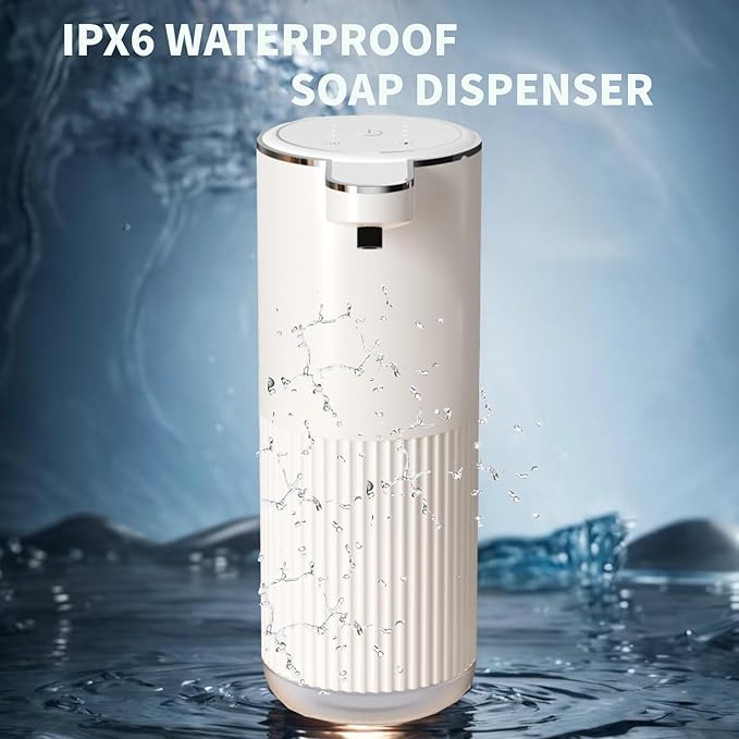 2Pack Automatic Soap Dispenser, Touchless Foaming Soap Dispenser Bathroom,Upgrade Hand & Dish Electric Dispenser 4-Level Adjustable Waterproof Wall Mount Kitchen Auto Soap Pump for Thin & Thick Liquid
