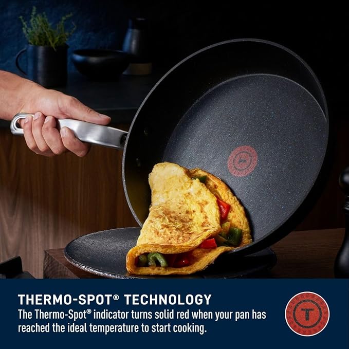 T-FAL StoneShield 12" / 30cm Frypan, Non-Stick, Anti-Warp, Rock Texture, Dishwasher & Oven Safe, Easy to Clean