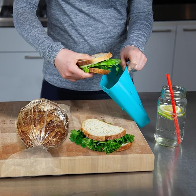Bread Bags with Ties, Reusable, 100 Clear Bags and 100 Ties