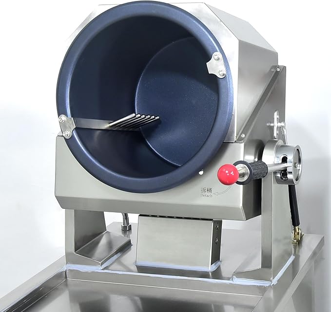 Commercial Automatic Cooker with water spray,Automatic 360° Stir Fry Cooker,Automatic Cooking Machine,Drum Type Stir Frying Machine,Auto Cooking Wok Fried Machine (Natural Gas, Floorstanding)