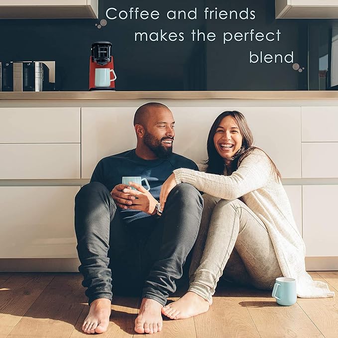 Mixpresso Red Single Serve Coffee Maker for K Capsule, Compact Mini Coffee Maker 800 Watt Coffee Machine for Pods or Ground, Fast Brew, Auto Shut Off, 12 Oz Brew Size for Travel, Office, RV and Dorm