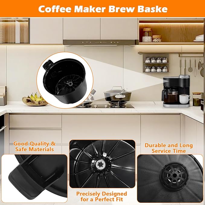 Brew Basket Replacement for K-Duo Single Serve & Carafe Coffee Maker (ONLY Gen 1, NOT Fit K-Duo Essentials or Other Machine), Coffee Maker Brew Filter Basket