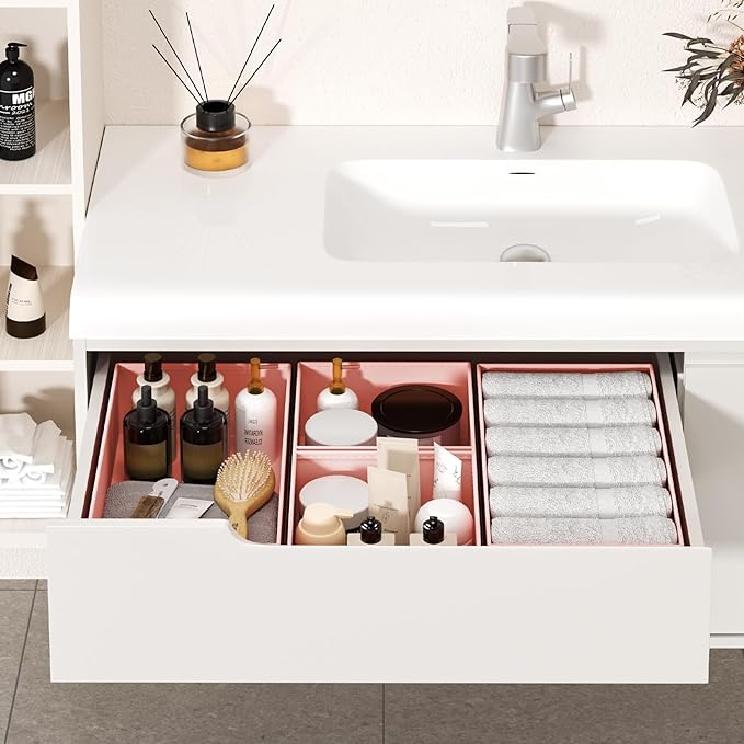 DIMJ Drawer Organizer Clothes Storage- 18 Pack Baby Dresser Organizer for Nursery, Foldable Closet Drawer Organizer Bins for Bedroom Organization, Fabric Storage Dividers for Socks, Underwears, Bras