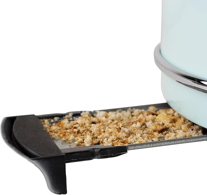 Haden Heritage 2 Slice Wide Slot Stainless Steel Toaster with Adjustable Browning Control & Non-Slip Feet, Turquoise & Chrome
