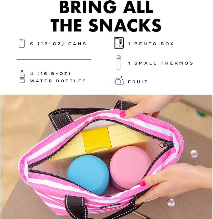 SCOUT Nooner Insulated Lunch Box for Women with 6 Can Capacity - Lightweight Work Lunch Bag for Teachers and Nurses - Soft Cooler for Beach Travel and Picnic