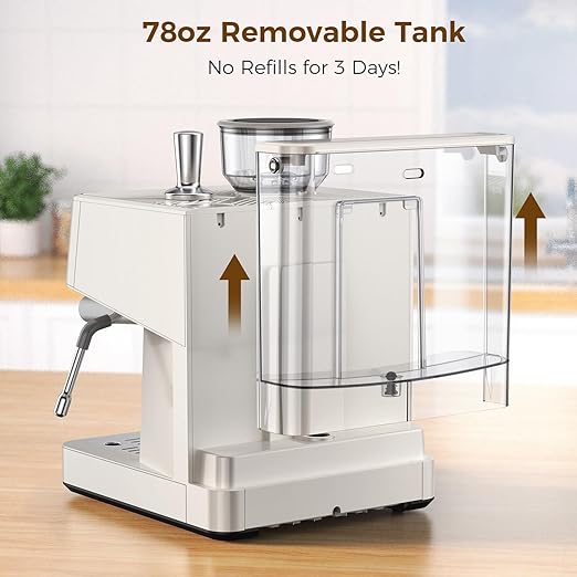 COWSAR (2026 Upgrade) 15 Bar Espresso Machine with Grinder & Milk Frother Steam Wand, 58mm Commercial Espresso Maker for Home,Coffee Maker with Grinder Perfect for latte,Cappuccino