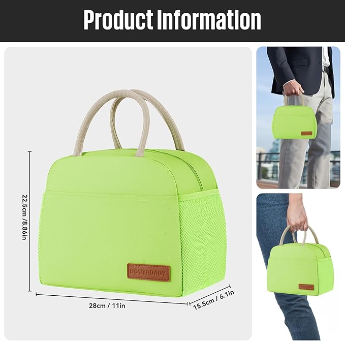 douyadady Lunch Bag Women/Men Lunch Box Women/Men (green)