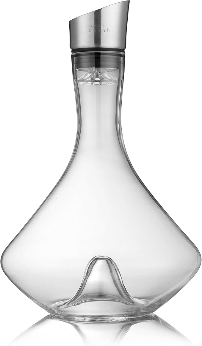 YouYah Wine Decanter Set with Wine Chiller Stick 3-in-1 Stainless Steel Wine Bottle Cooler Stick, Red Wine Carafe, Wine Gift