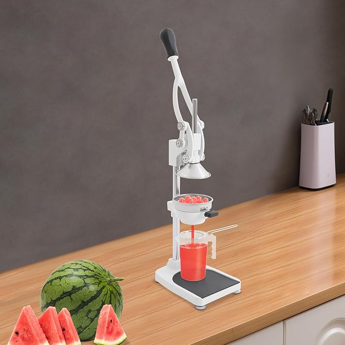 Commercial Manual Juicer, Hand Press Juice Extractor,Heavy Duty 304 Stainless Steel Juice Extraction Machine with Dual Press Heads for Home Café