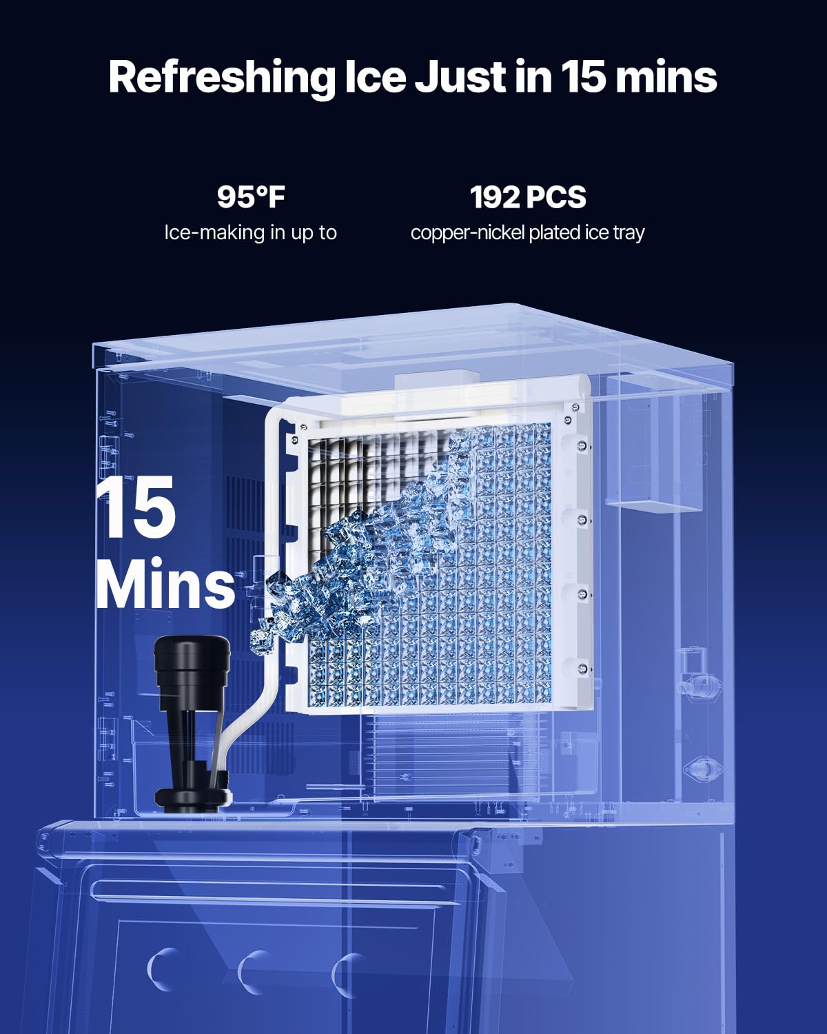 VEVOR Commercial Ice Maker Machine - Head, 500 Lbs/Day Stainless Steel Ice Machine with Self-Cleaning, Scheduled Ice-Making, Adjustable Thickness, Ideal for Restaurant Bar Cafe Hotel - Head Only