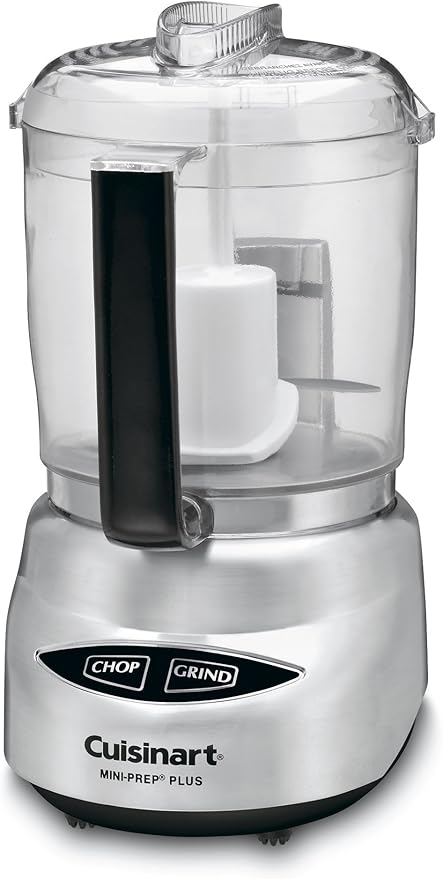 Cuisinart Mini Prep Plus Food Processor, 4 Cup, Brushed Stainless & CTG-00-SCHP Chopper, 8.2" x 3.9" x 3.9", Stainless Steel/Black