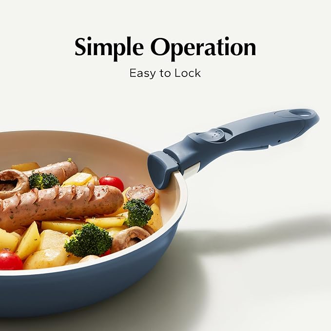 Redchef Removable Handle - Detachable Handle Cookware Replacement, Universal Cookware Handles, Ideal Replacement for All Kitchen Pan (Blue)