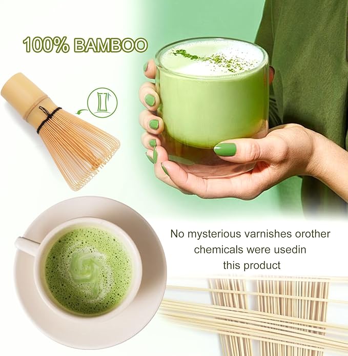 Maredash Matcha Whisk Set,Matcha Whisk,Matcha Set,Bamboo Whisk,Matcha Kit,Chasen Matcha Stirrer,Made from 100% Natural Bamboo,Durable and perfect for making matcha tea