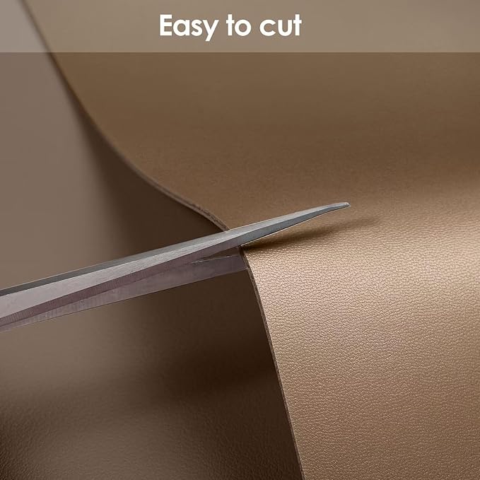 Leather Table Cover,1.8mm Thick,17x60 Inch Desk Cover,Dresser Cover Top,Dresser Protector Top,Dresser Cover,End Table Cover.(Mud Color+Champagne Gold,17x60)