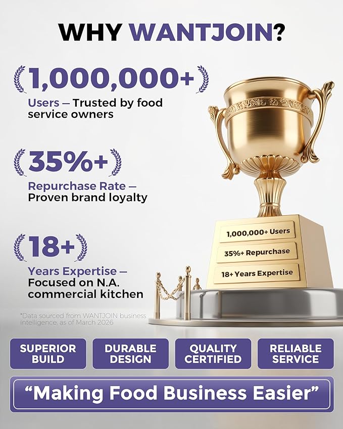 WantJoin Professional Blender, ETL listed 70oz Commercial Blender for kitchen Max 1800W High Power Home and Commercial with Timer, Smoothie Maker 2200ml for Crushing Ice, Frozen Dessert, Soup,fish
