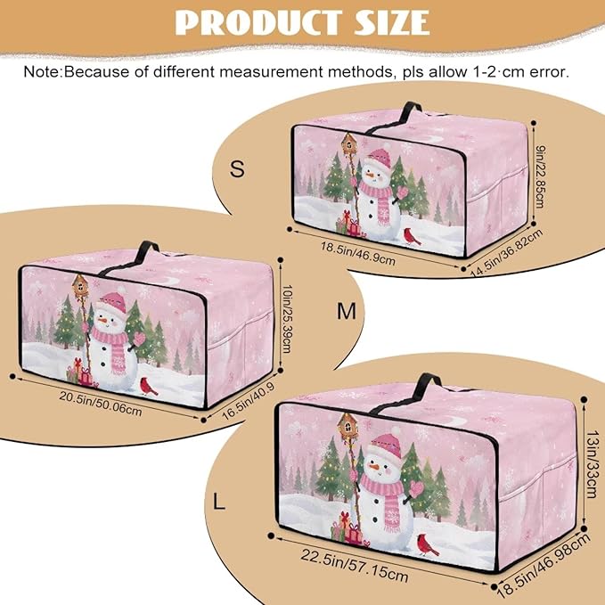 Air Fryer Toaster Oven Dust Cover Washable Convection Oven Cover Stylish Kitchen Appliance Protector Decorations Countertop Accessories, L, Snowman Northern Cardinal Pink