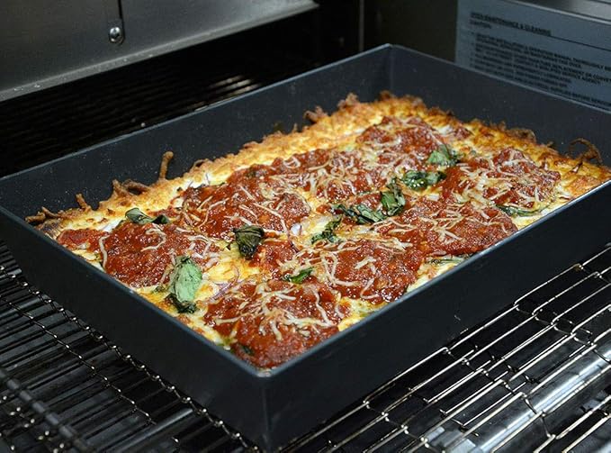 Lloyd Pans Kitchenware 8 Inch by 10 Inch Detroit Style Pizza Pan - PSTK (Pack of 12)