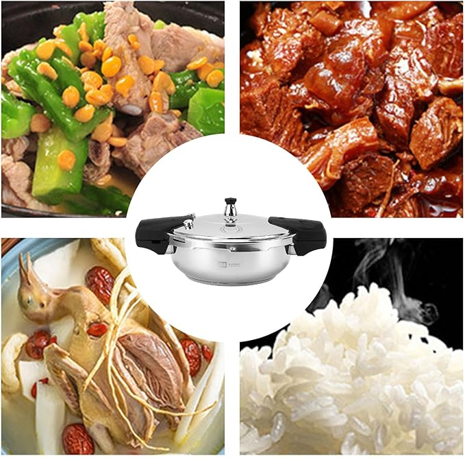 Electric Pressure Cooker,Stainless Steel Pressure Cooker,Multi Functional Cooker for Cooking Rice,Noodles,Stewing Soups,Steaming,Boiling Porridge (22CM)
